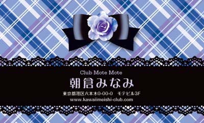 チェック&レース・ブルー